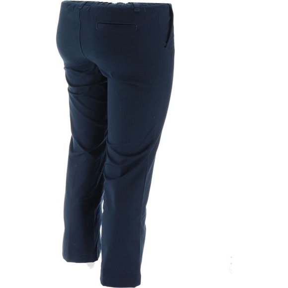 NWT LANDS' END UNIFORM GIRL'S PERFECT FIT CHINO PANTS CLASSIC NAVY 12 - Picture 6 of 11